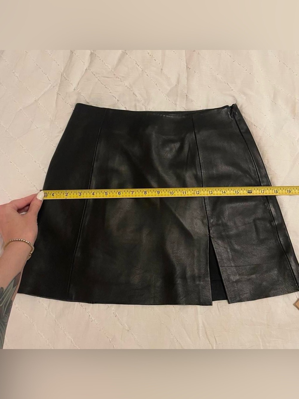 🖤 REFORMATION x VEDA • NWT, Margie Genuine Leather Mini Skirt - Picture 13 of 13